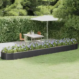 vidaXL Lit surélevé de jardin Acier enduit de poudre Anthracite pas cher