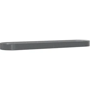 vidaXL Lit surélevé de jardin Acier galvanisé 600x140x36cm gris pas cher