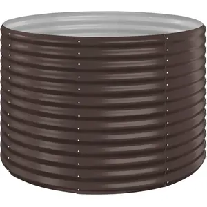 Comparateur de prix : vidaXL Lit surélevé de jardin Acier enduit de poudre marron