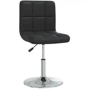 vidaXL Chaise de salle à manger Noir Similicuir pas cher