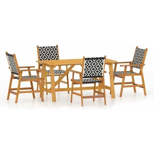 vidaXL Ensemble de salle à manger de jardin 5 pcs Bois d'acacia solide pas cher