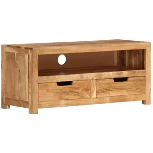 vidaXL Meuble TV 88x35x40 cm bois d'acacia massif pas cher