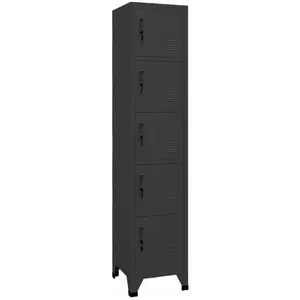 vidaXL Armoire à casiers Anthracite 38x40x180 cm Acier pas cher