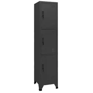 vidaXL Armoire à casiers Anthracite 38x45x180 cm Acier pas cher