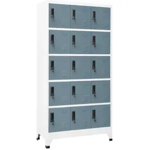 vidaXL Armoire à casiers Gris clair et gris foncé 90x40x180 cm Acier pas cher