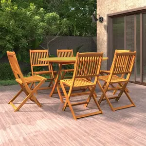 vidaXL Ensemble à manger de jardin 7 pcs Bois d'acacia massif pas cher