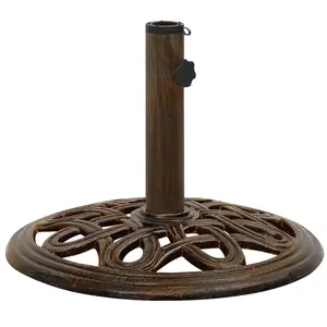 Comparateur de prix : vidaXL Socle de parasol Bronze 40x40x32 cm Fonte