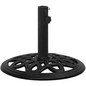 Comparateur de prix : vidaXL Socle de parasol Noir 44x44x32 cm Fonte