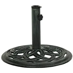 Comparateur de prix : vidaXL Socle de parasol Vert 44x44x31 cm Fonte