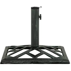 Comparateur de prix : vidaXL Socle de parasol Vert 44x44x31 cm Fonte
