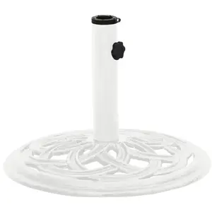 Comparateur de prix : vidaXL Socle de parasol Blanc 44x44x31 cm Fonte