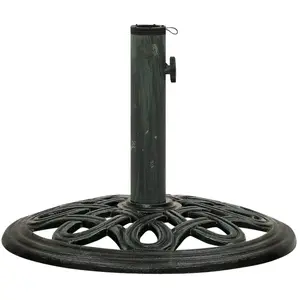 Comparateur de prix : vidaXL Socle de parasol Vert 40x40x32 cm Fonte