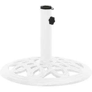 Comparateur de prix : vidaXL Socle de parasol Blanc 40x40x32 cm Fonte