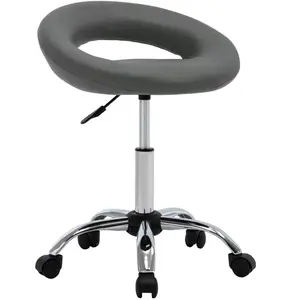 vidaXL Chaise pivotante de salle à manger Gris Similicuir pas cher