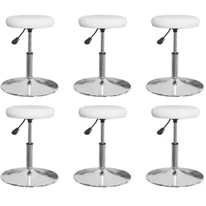 vidaXL Chaises à manger lot de 6 blanc similicuir pas cher