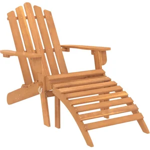 Comparateur de prix : vidaXL Chaise de jardin Adirondack et repose-pied Bois d'acacia massif