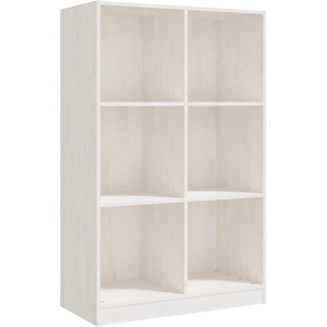 vidaXL Bibliothèque Blanc 70x33x110 cm Bois de pin massif pas cher
