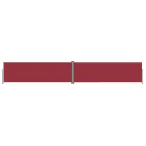 vidaXL Auvent latéral rétractable Rouge 160x1000 cm pas cher