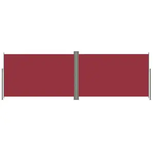 vidaXL Auvent latéral rétractable Rouge 220x600 cm pas cher