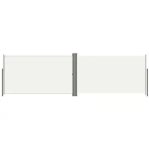 vidaXL Auvent latéral rétractable Crème 180x600 cm pas cher