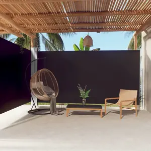 Comparateur de prix : vidaXL Auvent latéral rétractable Noir 200x600 cm