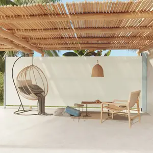 vidaXL Auvent latéral rétractable de patio 200x600 cm Crème pas cher