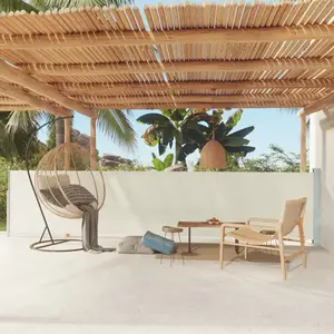 vidaXL Auvent latéral rétractable de patio 117x600 cm Crème pas cher