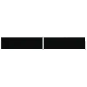 vidaXL Auvent latéral rétractable Noir 180x1200 cm pas cher