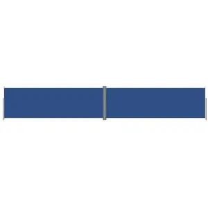 vidaXL Auvent latéral rétractable Bleu 200x1200 cm pas cher