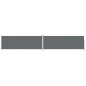 vidaXL Auvent latéral rétractable Anthracite 220x1200 cm pas cher