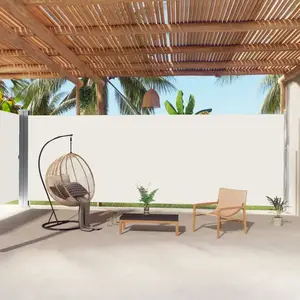 Comparateur de prix : vidaXL Auvent latéral rétractable Crème 220x1000 cm