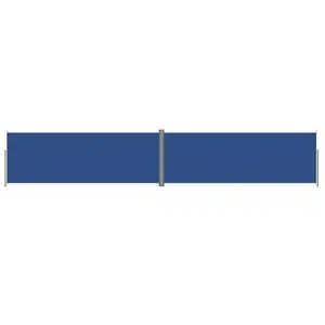 vidaXL Auvent latéral rétractable Bleu 220x1200 cm pas cher