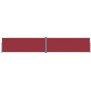 vidaXL Auvent latéral rétractable Rouge 180x1000 cm pas cher