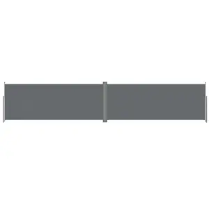 vidaXL Auvent latéral rétractable Anthracite 200x1000 cm pas cher