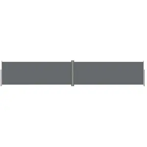 vidaXL Auvent latéral rétractable Anthracite 180x1000 cm pas cher