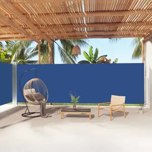 Comparateur de prix : vidaXL Auvent latéral rétractable Bleu 200x1000 cm