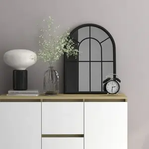vidaXL Miroir Noir 60x45 cm Fer pour utilisation à l'intérieur pas cher