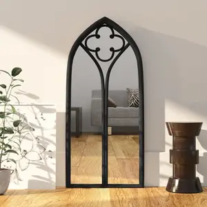 Comparateur de prix : vidaXL Miroir Noir 100x45 cm Fer pour utilisation à l'intérieur