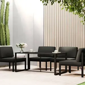vidaXL Table à dîner d'extérieur Anthracite 120x60x66 cm Aluminium pas cher