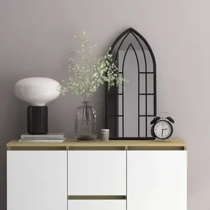 vidaXL Miroir Noir 70x30 cm Fer pour utilisation à l'intérieur pas cher