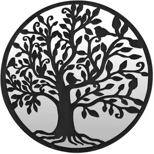 vidaXL Miroir Noir 40x2,5 cm Fer pour utilisation à l'intérieur pas cher