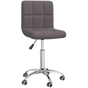 vidaXL Chaise pivotante de salle à manger Taupe Tissu pas cher