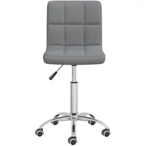 vidaXL Chaise pivotante de salle à manger Gris clair Tissu pas cher