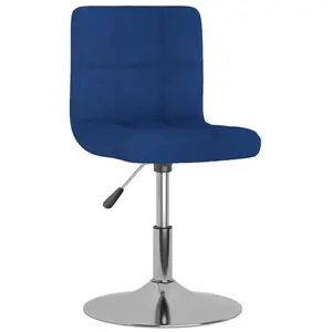Comparateur de prix : vidaXL Chaise pivotante de salle à manger Bleu Tissu