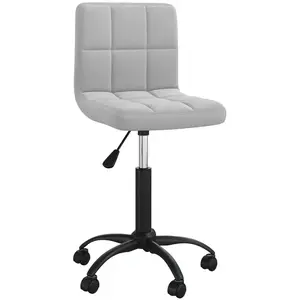 vidaXL Chaise pivotante de salle à manger, Gris clair, Velours pas cher