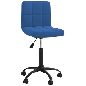 vidaXL Chaise pivotante de salle à manger Bleu Velours pas cher