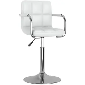 vidaXL Chaise de salle à manger Blanc Similicuir pas cher
