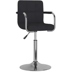 vidaXL Chaise de salle à manger Tissu Noir pas cher