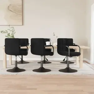 Comparateur de prix : vidaXL Chaises pivotantes à manger lot de 6 noir velours