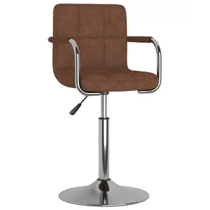 vidaXL Chaise de salle à manger Marron Tissu pas cher